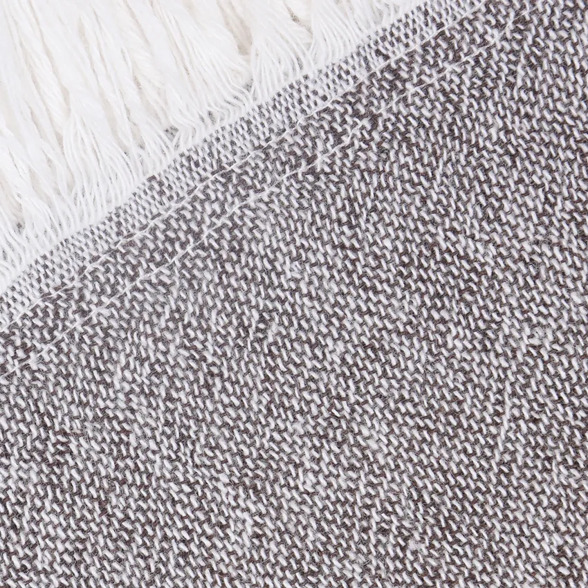 Recyceltes Plaid Clara, Beige/Braun