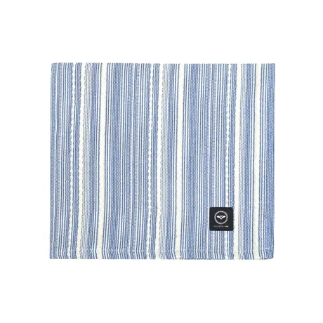 Recycelte Tischdecke Ebba, Blau/Beige