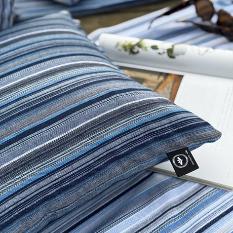 Recyceltes Recyceltes Kissenbezug Goa, Navy Blau