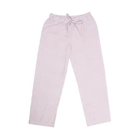 Pyjamahose Runmarö, Dunkelrosa/Weiß