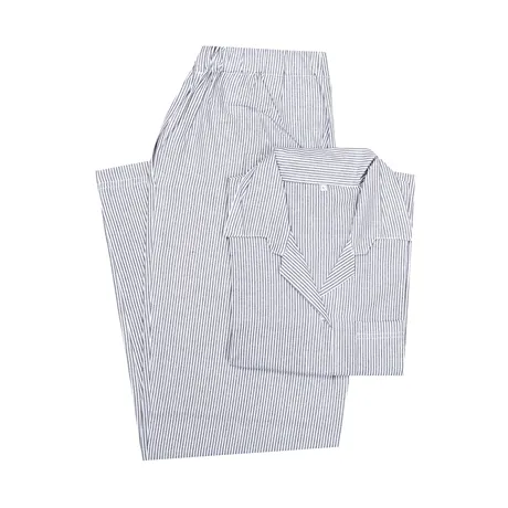Pyjama-Set Runmarö, 2-parts, Navy Blau/Weiß