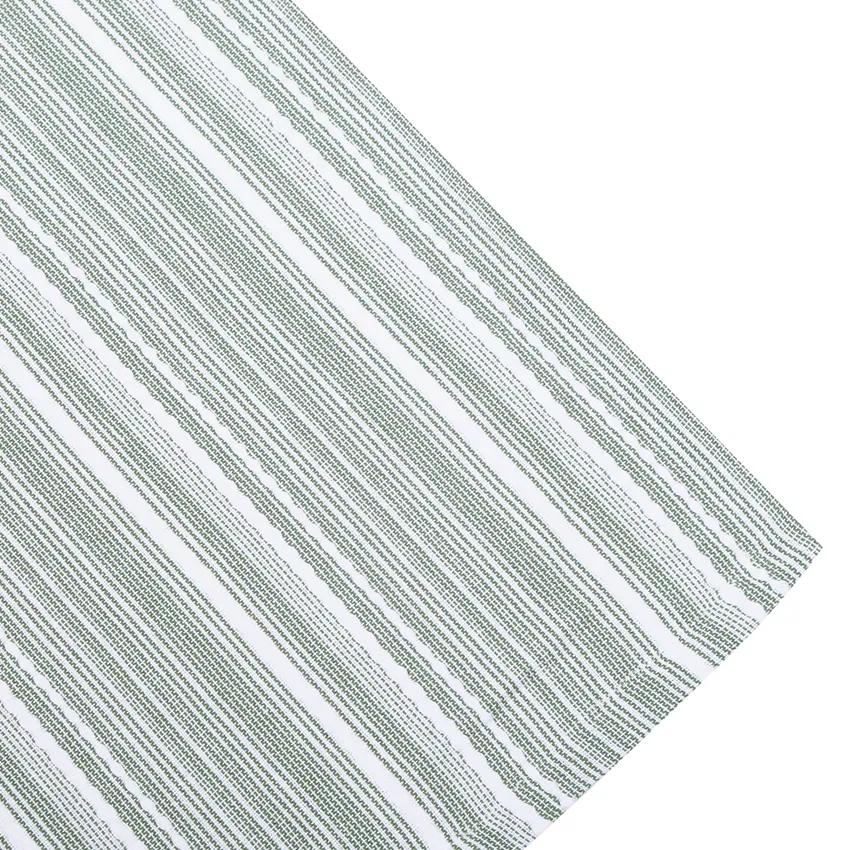 Recycelte Tischdecke Ebba, Grün/Weiß