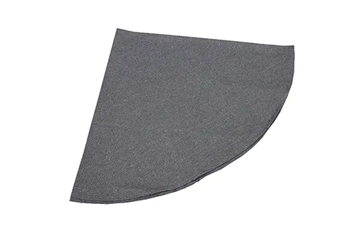 Recycelte Tischdecke Elin - rund, Dunkelgrau/Grau