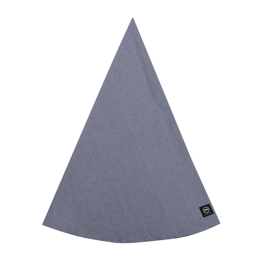 Recycelte Abwaschbare Tischdecke Hedvig - rund, Navy Blau/Weiß