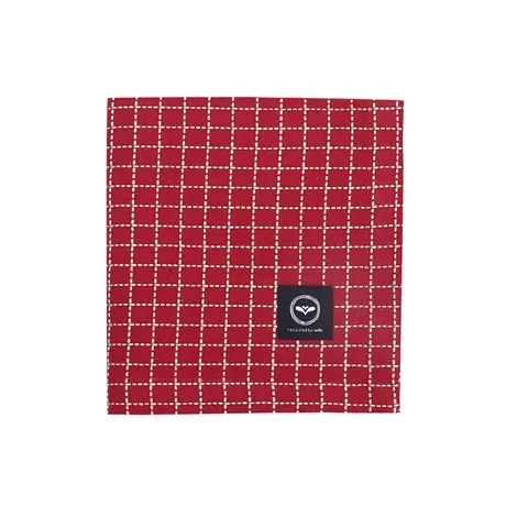 Recycelte Tischdecke Lova, Dunkelrot/Natur