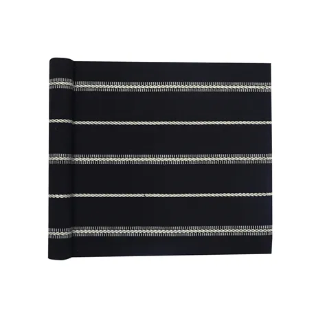 Recycelter Tischläufer Herman, Schwarz/Natur