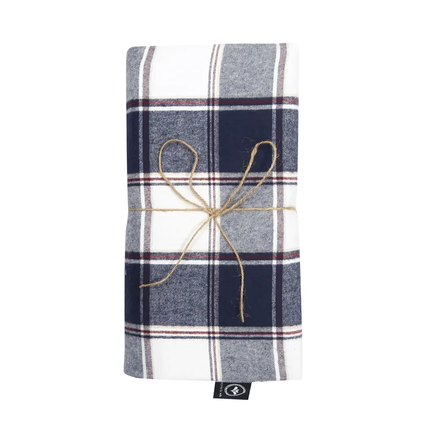 Recyceltes Bettwäsche-Set Tärnaby, Navy Blau/Burgund