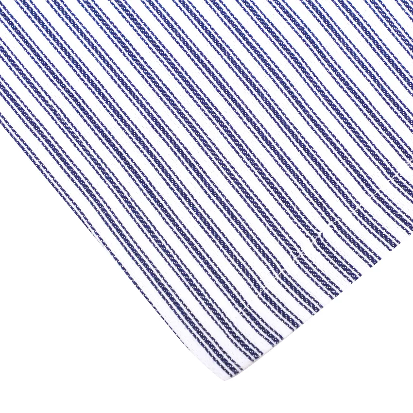 Recycelte Tischdecke Lina, Navy Blau/Weiß