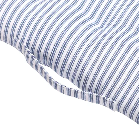 Recycelte Stuhlauflage Lina, Graublau/Weiß