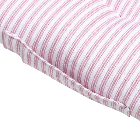Recycelte Stuhlauflage Lina, Hellrosa/Weiß