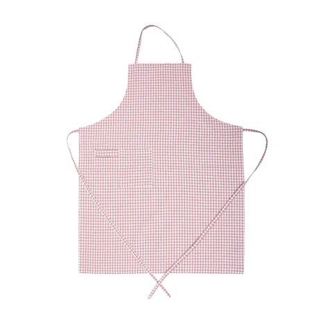 Recycelte Schürze Madicken, Hellrosa/Weiß