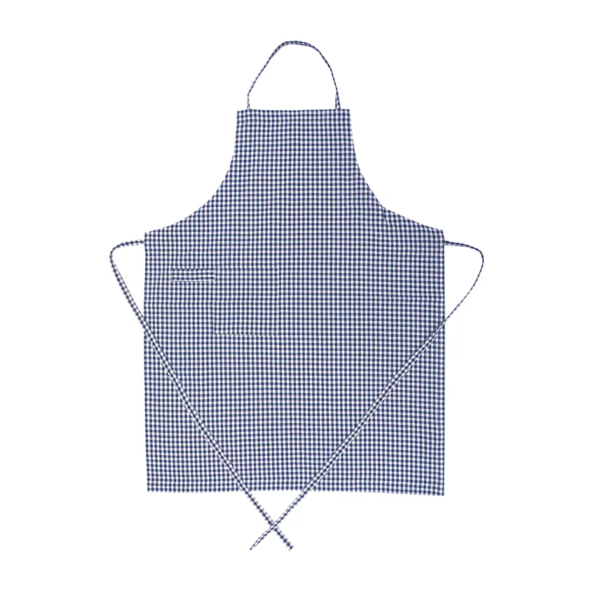 Recycelte Schürze Madicken, Navy Blau/Weiß