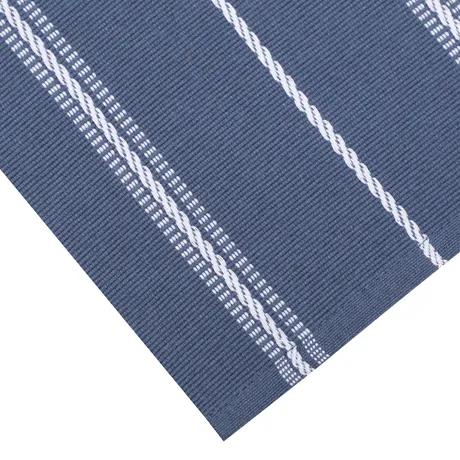 Recycelter Tischläufer Herman, Graublau/Weiß