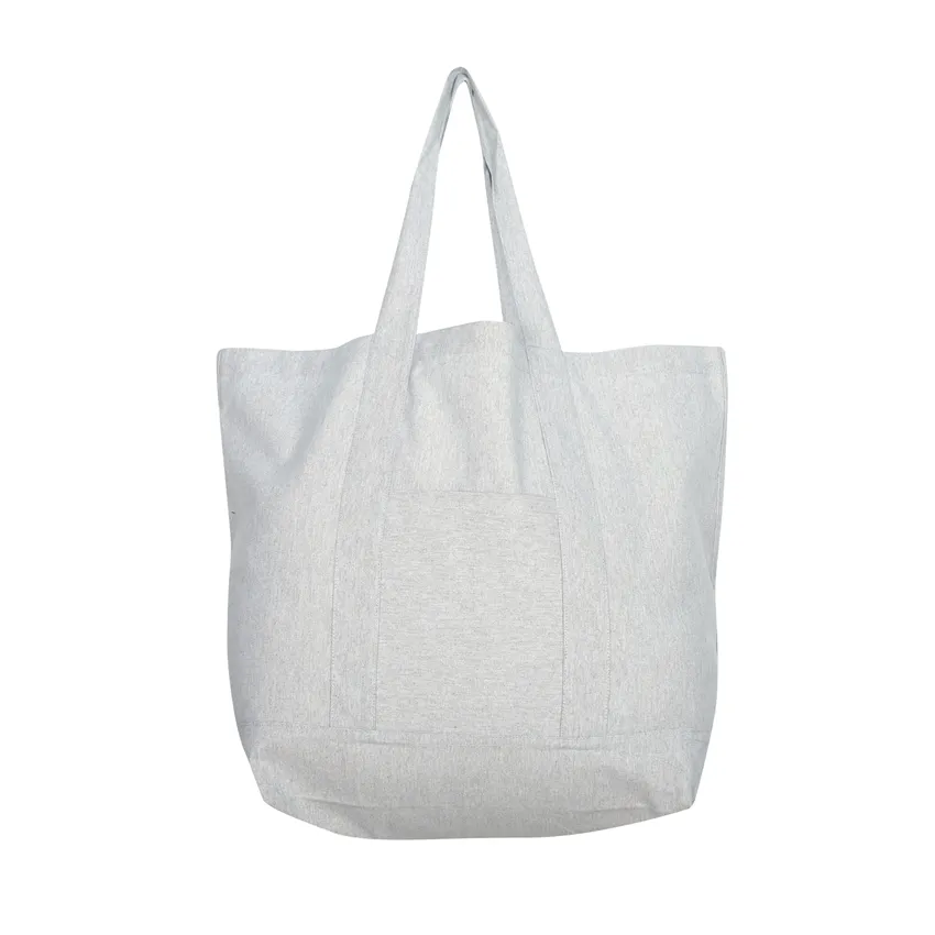 Recycelte Tasche Elin, Hellgrau/Weiß
