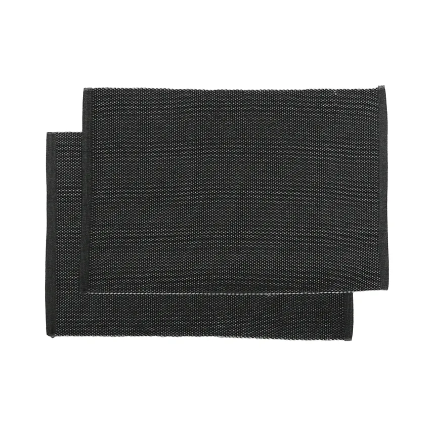 Recyceltes Platzset 2er-Pack Kalle, Dunkelgrau/Schwarz