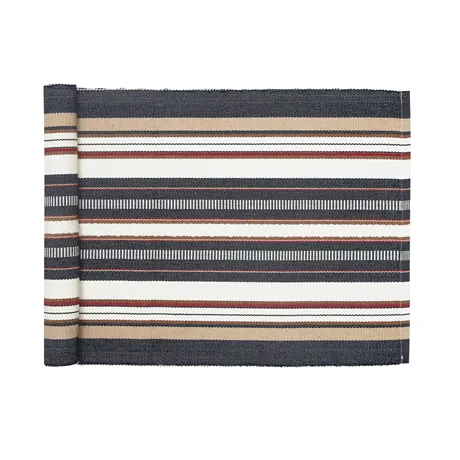 Recycelt Tischläufer Karin, Navy Blau Multi