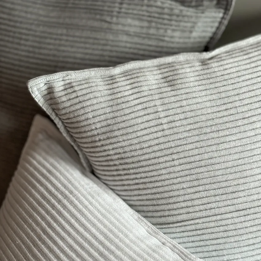 Recycelt Kissenbezüge Samuel, Grau