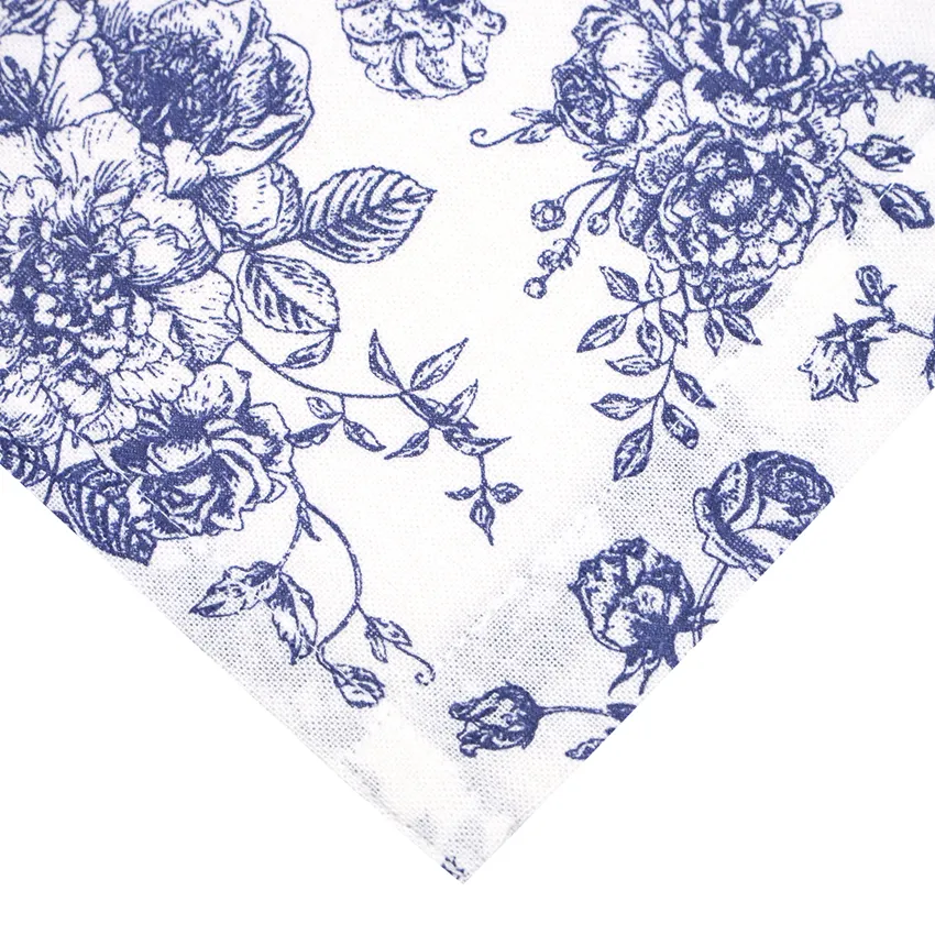 Recycelte Schürze Juni, Weiß/Blau