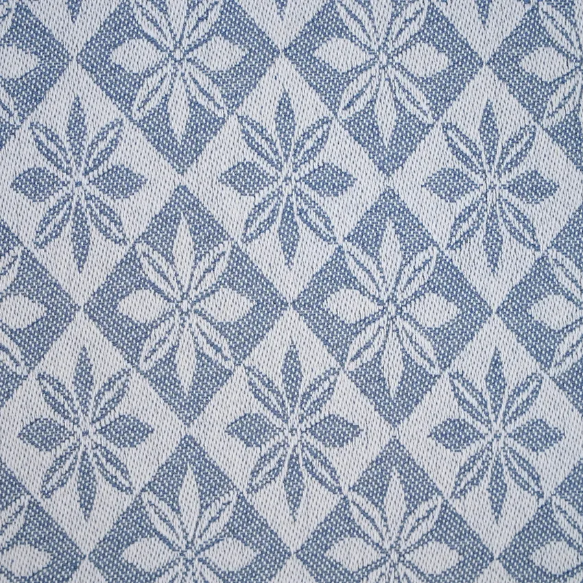 Recycelt Stoffe als Meterware Anna, Graublau/Beige