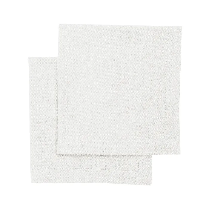 Recycelte Serviette 2er-Pack Elin, Beige