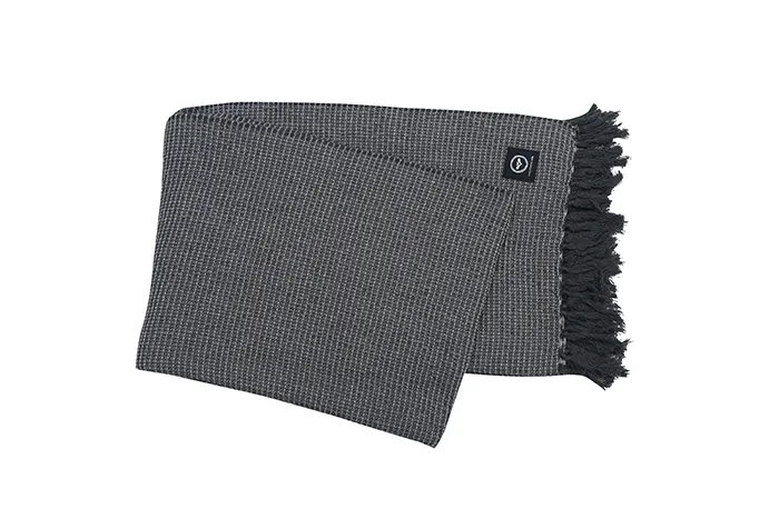 Recycelte Decke Valter, Dunkelgrau/Grau