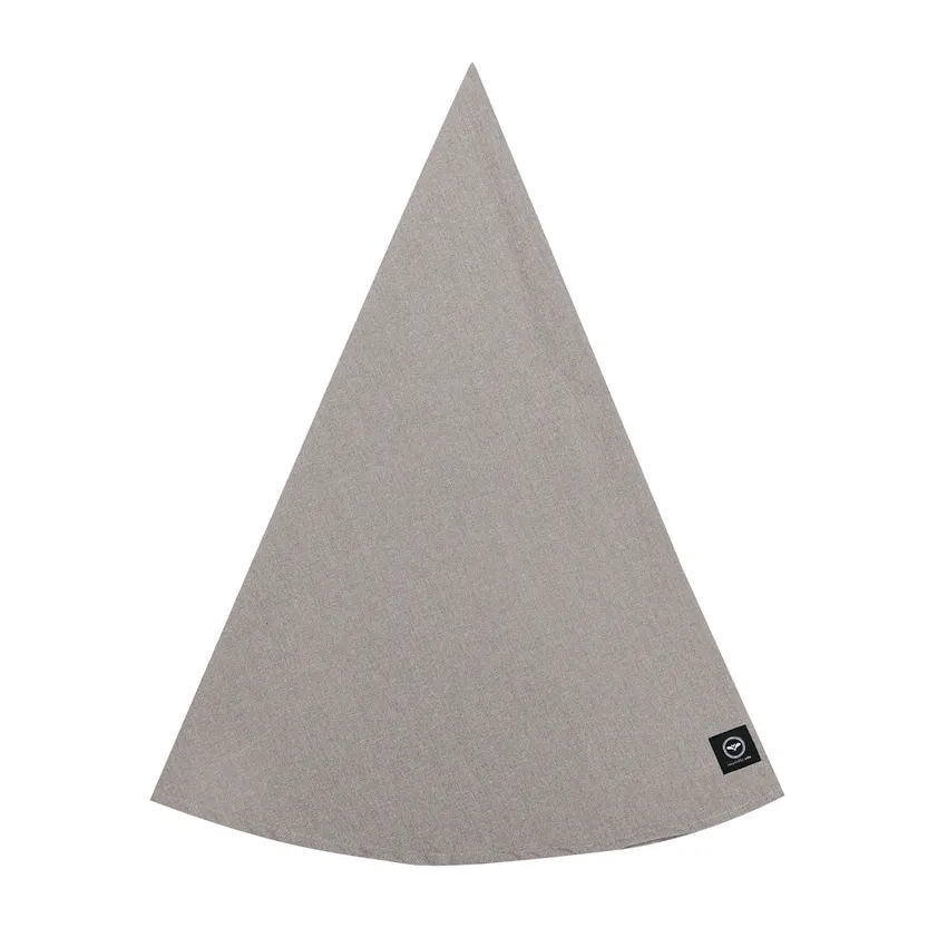 Recycelte abwischbare runde Tischdecke Hedvig, Hellbraun/Beige