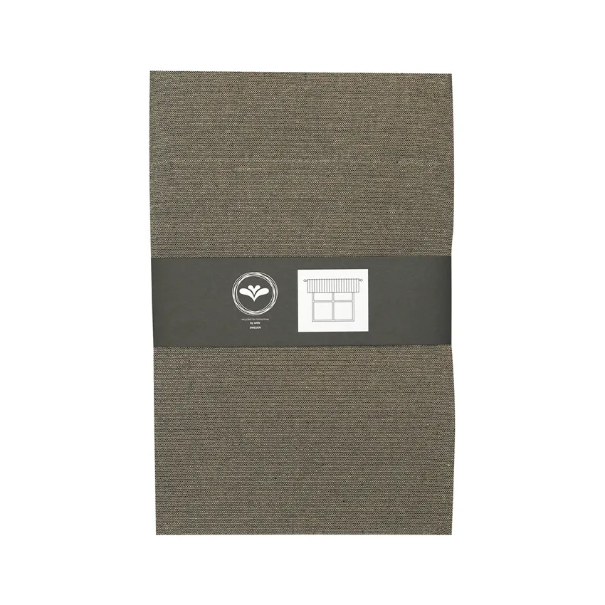 Recyceltes Raffrollo Elin, Sand/Schwarz