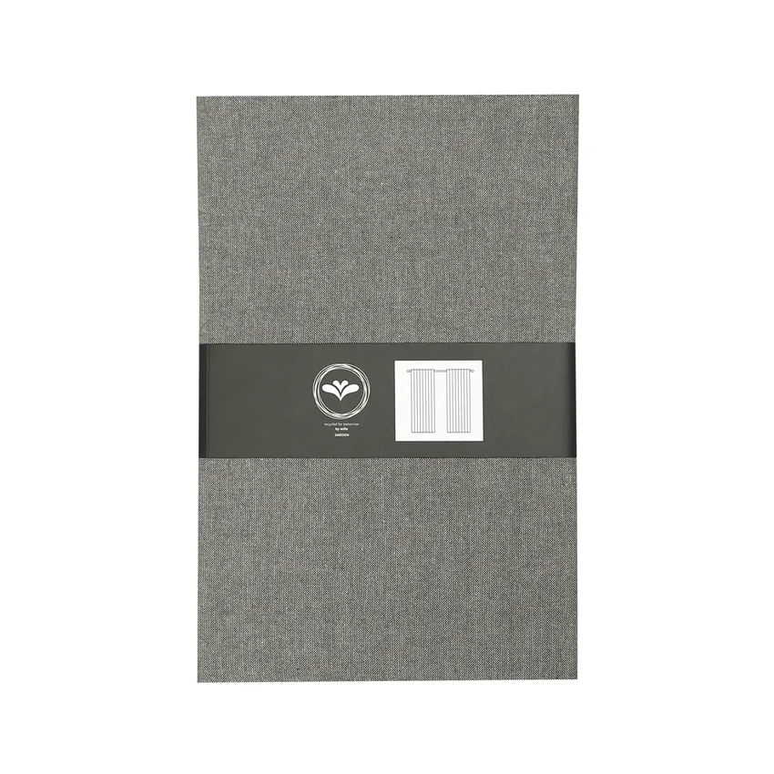 Recycelter Gardinenschal 2er-Pack Elin, Olivgrün/Beige