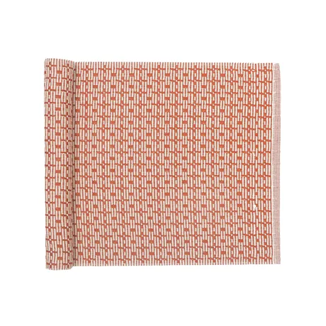 Recycelt Tischläufer Stella, Rost/Beige