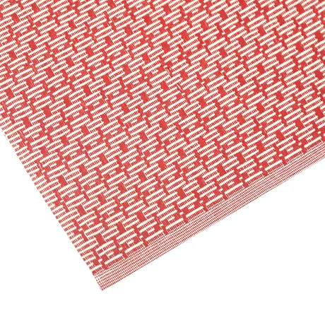 Recycelt Tischläufer Stella, Dunkelrot/Beige