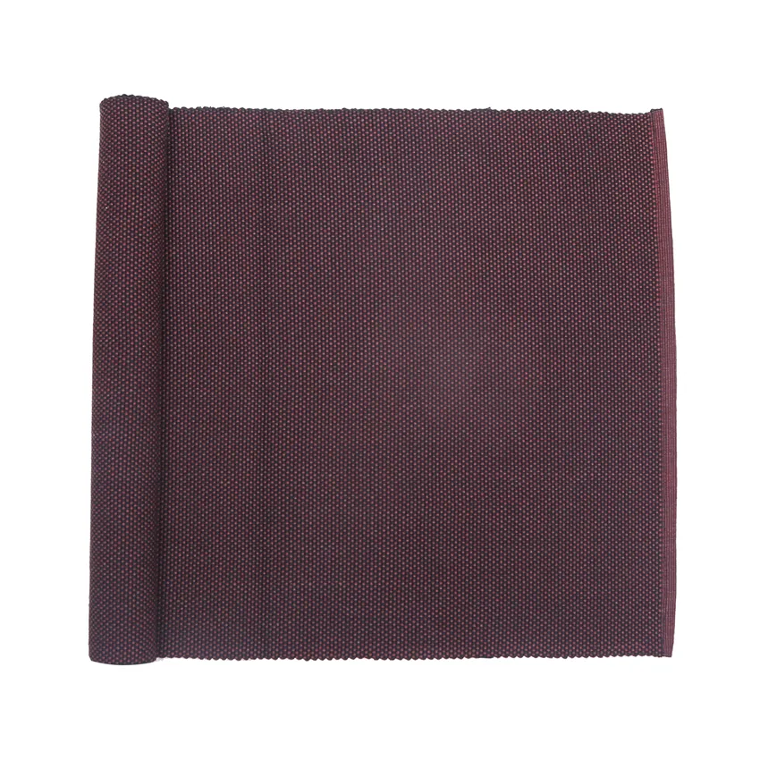 Recycelt Tischläufer Kalle, Burgund/Schwarz