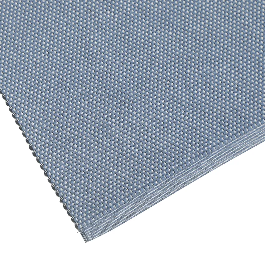 Recycelt Tischläufer Kalle, Graublau/Schwarz