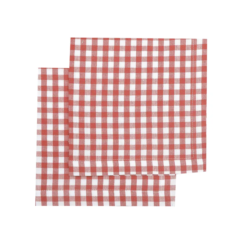 Recycelte Serviette 2er-Pack Bella, Rosa/Weiß