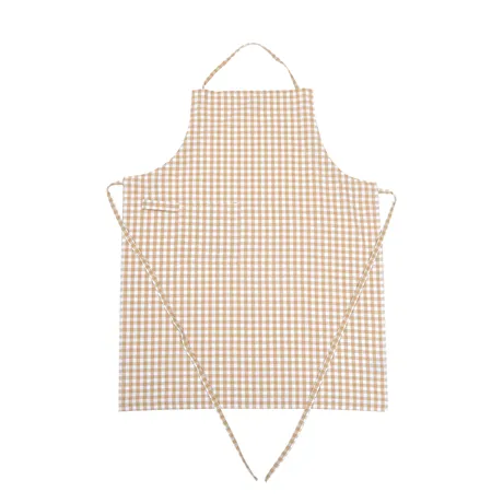 Recycelte Schürze Bella, Sand/Weiß