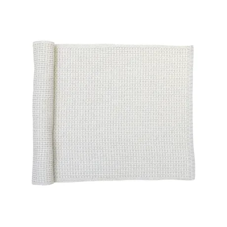 Recycelt Tischläufer Sten, Grau/Weiß