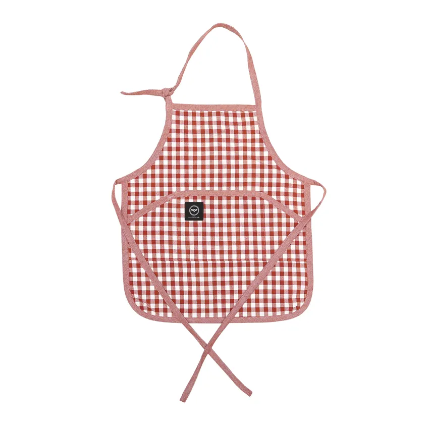 Recycelte Kinderschürze Bella, Rost/Beige