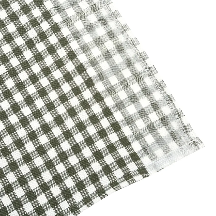 Recycelter Gardinenschal 2er-Pack Bella, Olivgrün/Beige