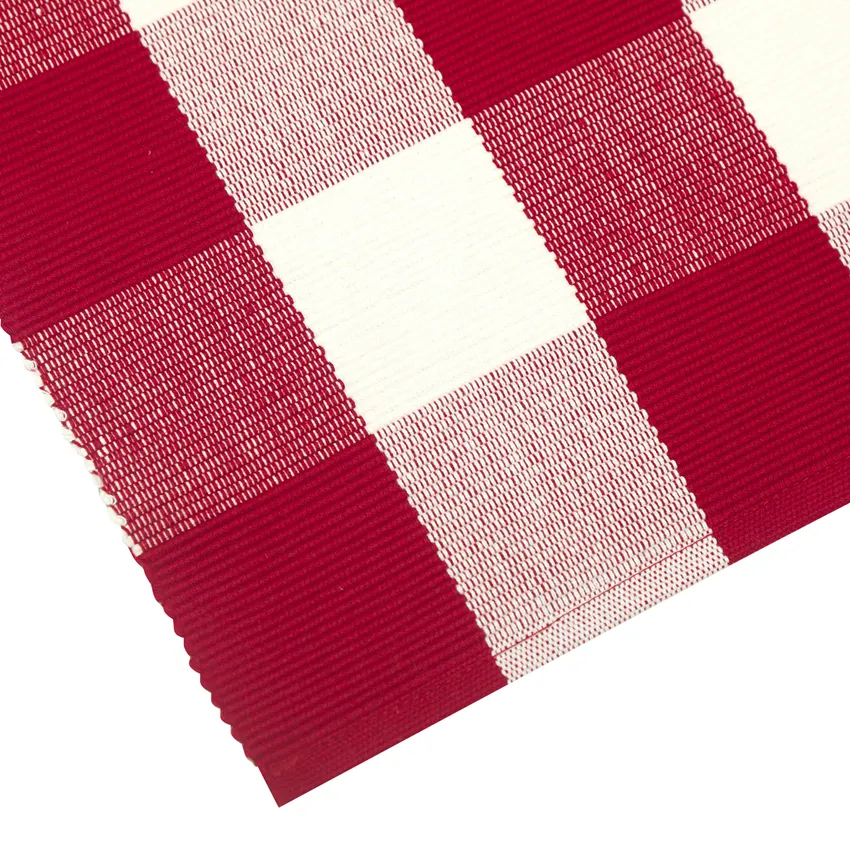 Recyceltes Platzset 2er-Pack Freya, Dunkelrot/Beige