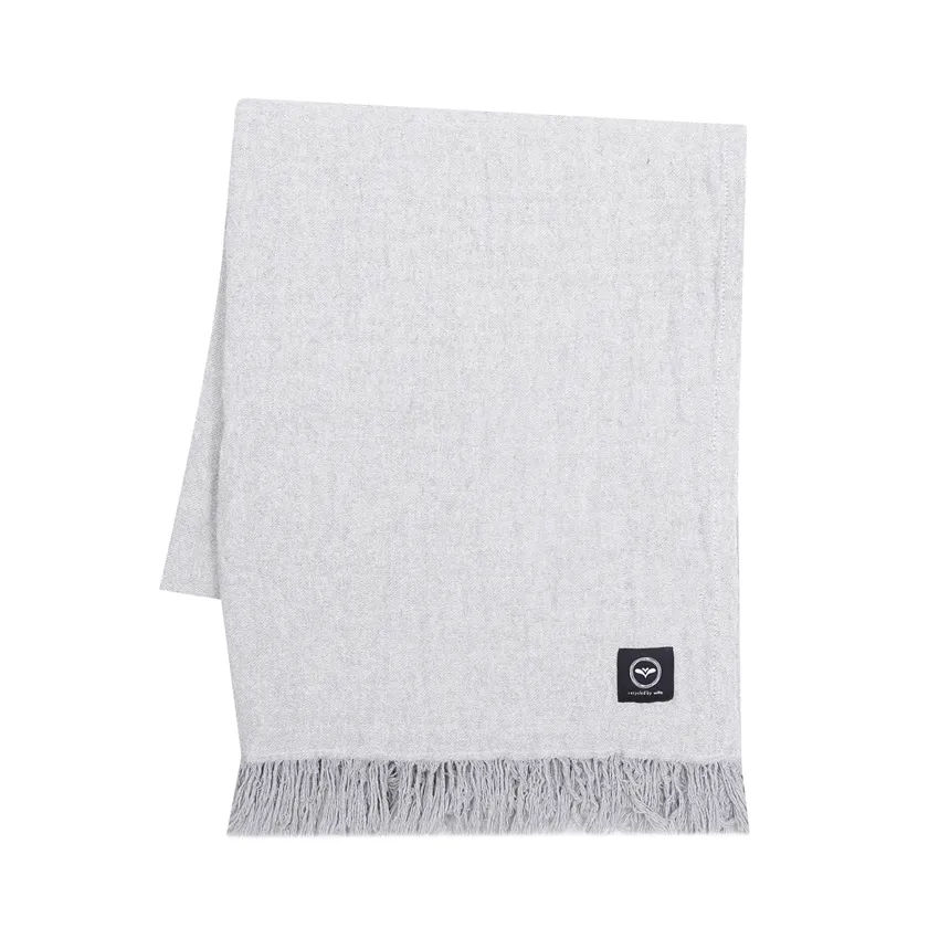 Recycelte Decke Clara, Hellgrau/Beige