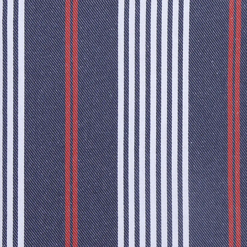 Recycelt Stoffe als Meterware Hampus, Navy Blau/Rot
