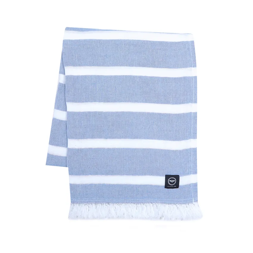 Recycelte Decke Olivia, Hellblau