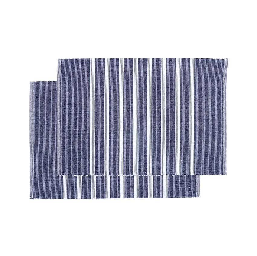 Recyceltes Platzset 2er-Pack Sigrid, Navy Blau