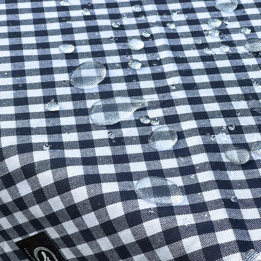 Recycelte abwischbare Tischdecke Bella, Navy Blau/Weiß