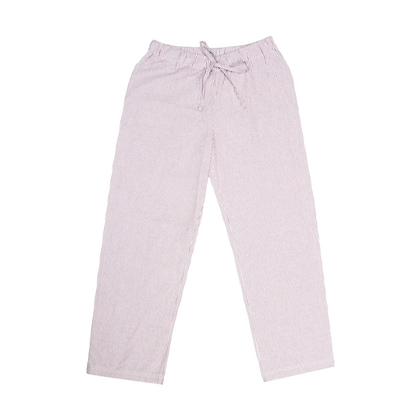 PyjamasSet 2-teilig Runmarö, Dunkelrosa/Weiß