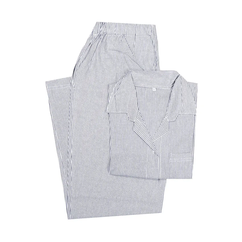 PyjamasSet 2-teilig Runmarö, Navy Blau/Weiß