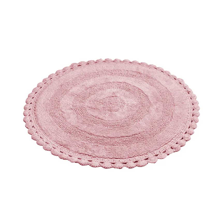 Runder Badezimmerteppich Rimini, Rosa