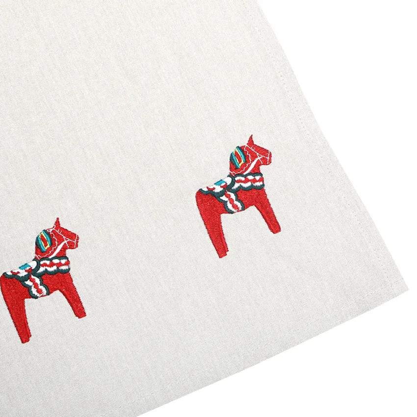 Recyceltes Küchentuch Rättvik, Natur/Weiß