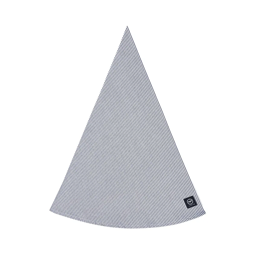 Recycelte abwischbare runde Tischdecke Bosse, Navy Blau/Weiß