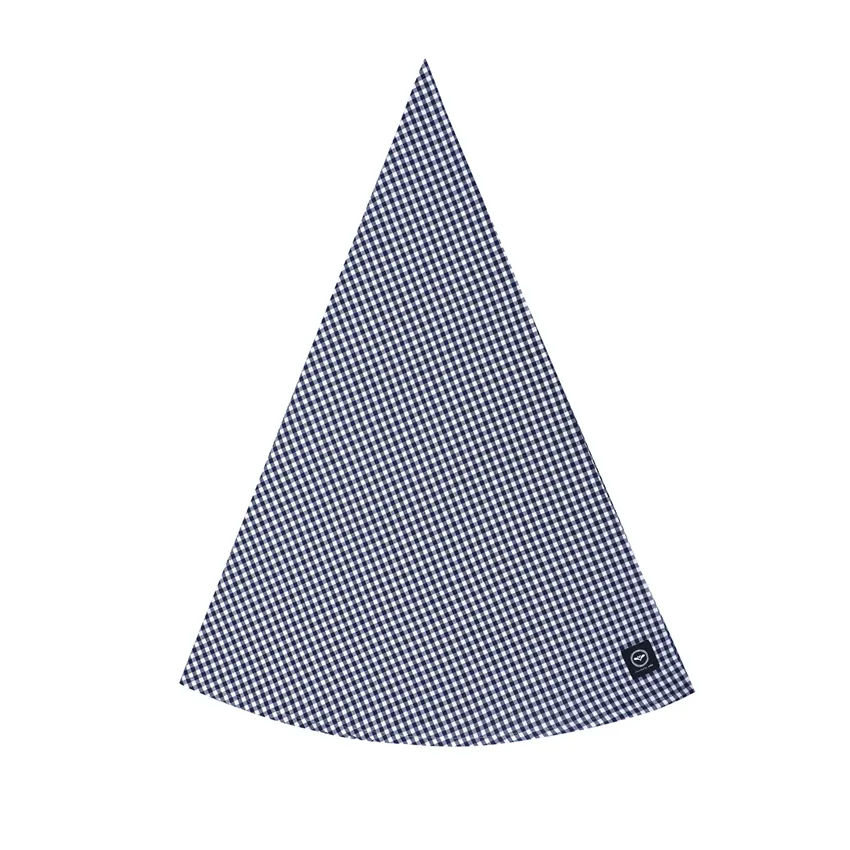 Recycelte runde Tischdecke Madicken, Navy Blau/Weiß