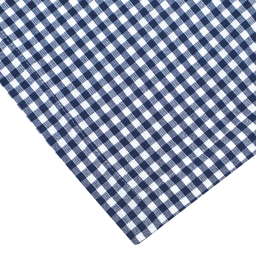 Recycelt Tischläufer Madicken, Navy Blau/Weiß